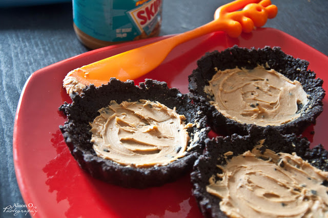 tartelette oreo chocolat beurre de cacahuète fraise