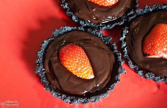 tartelette oreo chocolat beurre de cacahuète fraise